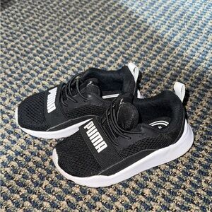 Puma Kids Black and White Sneakers